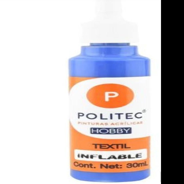 PINTURA TEXTIL INFLABLE 30ML POLITEC AZUL ULT. E12 C240